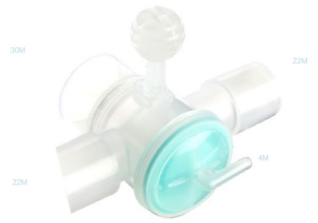 Reliable Disposable 3 Way Manifold for Breathing Circuits